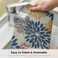 thumbnail image 7 of Sm:)e Floral Vinyl Placemats Set of 4, Heat Resistant Non-Slip Place mats for Dining Table, Washable Durable PVC Vinyl Woven Table Mats, Blue Yellow, 7 of 7