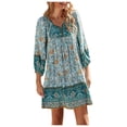 thumbnail image 1 of 2025 Robe d'Été Vintage pour Femmes Robe de Travail Grande Taille Ample à Imprimé Style Bohème de Villégiature Robes Formelles pour Femmes, 1 of 6