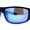 Black Blue Blue Mirror, variant on Mens Xloop Classic 90s Sport Wrap Plastic Sunglasses Black Orange Blue Mirror