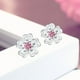 thumbnail image 3 of Aretes de piedra rosa con flor de margarita JAMW 1 par para mujeres y niñas, 3 of 5
