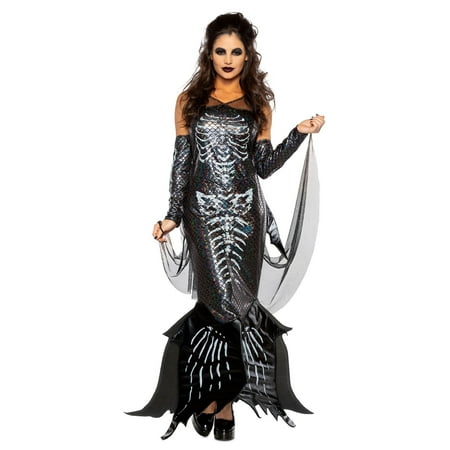 Glamour Skeleton Mermaid Women's Costume