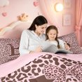 thumbnail image 5 of meiyoeat Girls Personalized Monogrammed B 7-Piece Twin Bedding,Pink Leopard Print Bow Tie Bedding Comforter Set,Pink Reversible, 5 of 7