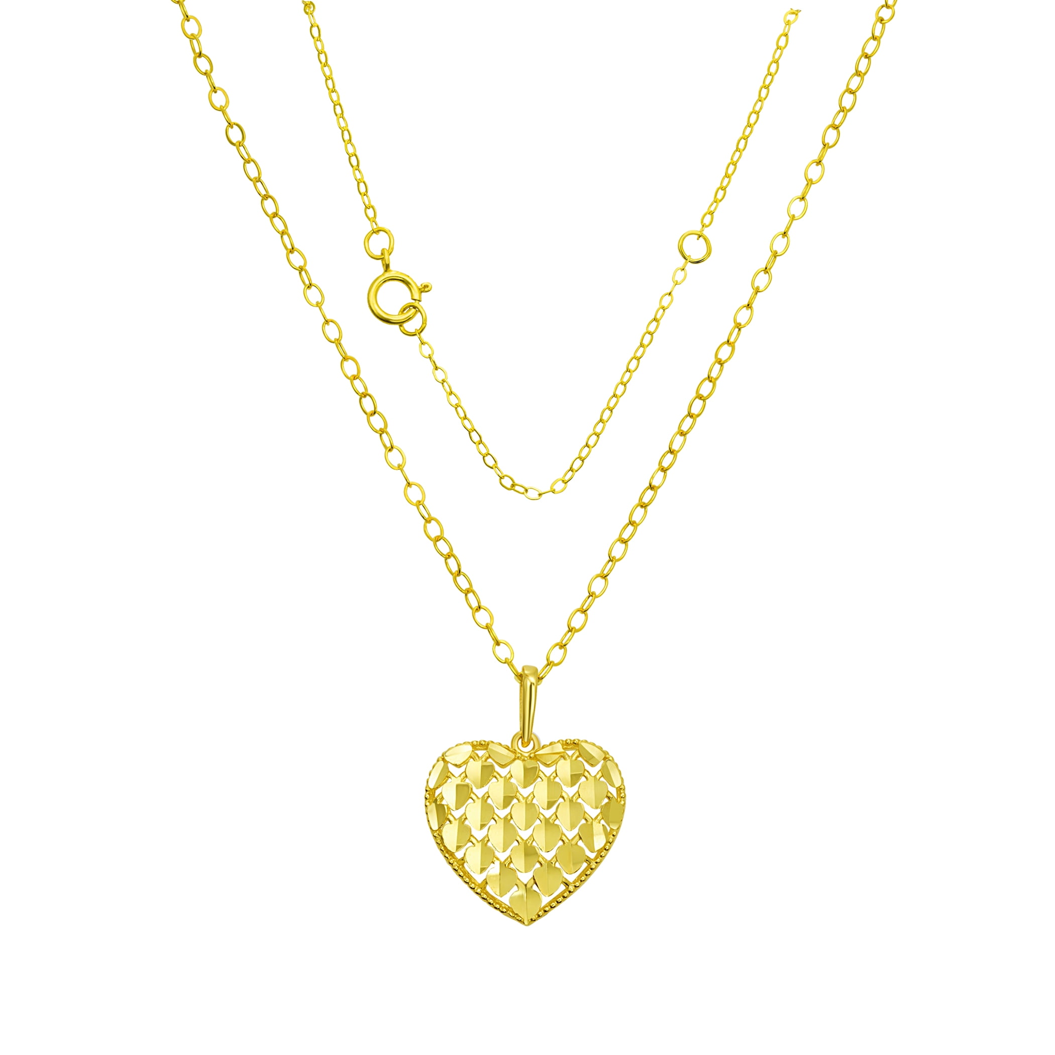 9ct Yellow Gold Caged Heart Pendant atelieryuwa.ciao.jp