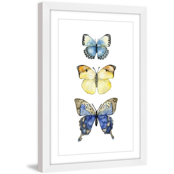 Marmont Hill "Three Butterflies" by Rachel Byler Framed Painting Print