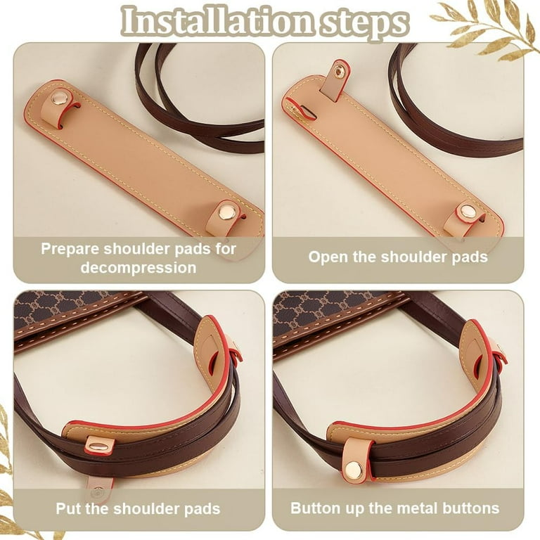 Colors Leather Shoulder Strap Pads Handbag Handle Leather Wrap