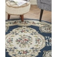 thumbnail image 6 of Nourison Aubusson Farmhouse & Country Navy 5'3" x round Area Rug, (5 Round), 6 of 8