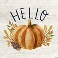 thumbnail image 2 of Louise, Gigi 26x26 Gold Ornate Wood Framed with Double Matting Museum Art Print Titled - Hello Pumpkin Hello, 2 of 4