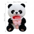 thumbnail image 3 of 12 Inch Panda Plush Toys Dolls with Flower Bouquet, Soft Stuffed Animals Toys Plushies Birthday Gifts for Her/Girlfriend Lover, Mother Day Gift for Mom, 3 of 6