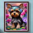 thumbnail image 3 of Pintura por números Kit DIY perro mano aceite arte imagen artesanía hogar pared decoración, 3 of 9