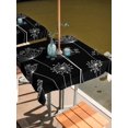 thumbnail image 2 of Outdoor Tablecloths with Umbrella Hole & Zipper, Black Dandelion 60x60 Inch Square Tablecloths, Spring Modern Minimalist Country Flower Waterproof Table Cloth, Patio/Pool/Picnic Table Covers, 2 of 8