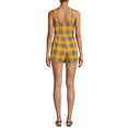 thumbnail image 3 of No Boundaries Junior's Plaid Romper, 3 of 5