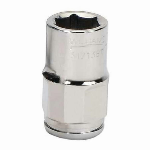 12mm x 3/4" External Hex Drive 6 Point Bolt Thru Supertorque™ Socket, Chrome Finish. Not Suitable For Impact Use. Williams® # JHW31712BT