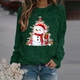 thumbnail image 2 of WEAIXIMIUNG Sweatshirts pour Femmes Col Rond Mode Automne/hiver Pull Extérieur Col Rond Imprimé de Noël Pull à Capuche Tricoté Grossier, 2 of 5