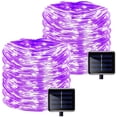 thumbnail image 1 of FYBTO Solar String Lights Outdoor, 2 Pack 100 LED Solar Rope Lights Copper Wire Fairy Lights Waterproof Waterproof Tube Light Decoration for Garden Fence Yard Summer Party (Purple)-0621, 1 of 5