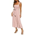 thumbnail image 2 of Jusfitsu Summer Dress for Women Wedding Guest Dresses Sleeveless Split Midi Formal Dress Cocktail Party Elegant, 2 of 8