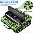 thumbnail image 6 of Zipper Binder with Shoulder Strap 2 inch 3 Ring Waterproof File Folder Organizer Bag 500 Sheet Neon Green Leopard Print, 6 of 8