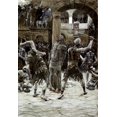 thumbnail image 2 of Tissot, James Jacques 23x32 Black Ornate Wood Framed with Double Matting Museum Art Print Titled - Scourging of The Face, 2 of 4