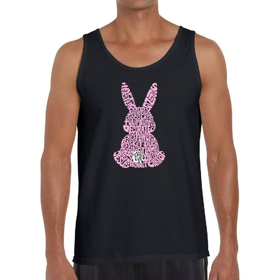 Men's Word Art Tank Top - Easter Bunny