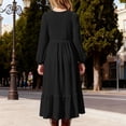 thumbnail image 5 of EnJoCho Girls Summer Maxi Dress Girls Spring Long Sleeve Dresses Girl Casual Maxi Dress with Pockets Kids Formal Party Dress Ruffle Hem Loose Dresses, 5 of 7