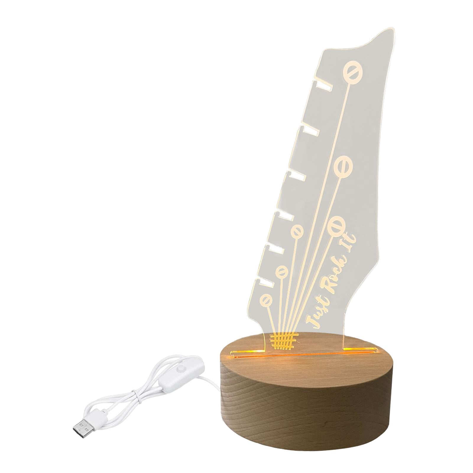 Guitar Pick Holder Storage Display Light Up LED Holds 6 Picks for Guitar Players and Guitarist Music Gifts