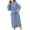 Blue, variant on FNFFH Womens Hooded Fleece Robe Super Soft Absorbent Spa Bathrobe Cozy Warm Thick Housecoat with Pockets