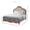 thumbnail image 5 of Genoa Antique Gray Finish on Wood Tufted King Bed, 5 of 5