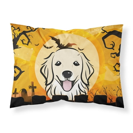 Halloween Pillowcase - Halloween Golden Retriever Fabric Standard Pillowcase BB1763PILLOWCASE
