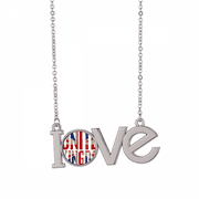 Britain UK Flag Big Ben Union Jack Love Necklace Pendant Charm Jewelry