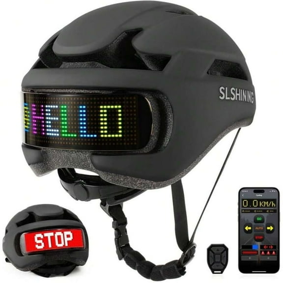 Smart Bike HelmetBicycle Helmet For Adults Teens With Personalized LED Lights DIY Helmet With APP And Remote Control. Men Women