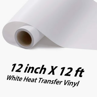 White Heat Transfer Vinyl Rolls - 12 x 10FT White Iron on Vinyl