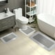thumbnail image 5 of 3 Piece Bathroom Toilet Mat Set Super Absorbent Dry Washable Non Slip Backing For Safe And Easy Cleaning Perfects For Any Home Hotel Shower Room, 5 of 6