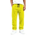 thumbnail image 2 of Tiijoy Boys Pants Casual Solid Elastic Waist Drawstring Straight Pants, Yellow, Size 5-16, 2 of 7