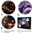 thumbnail image 3 of Designart "violet Octopus Mystical Encounter" Animals Floater Framed Canvas Art Print, 3 of 7