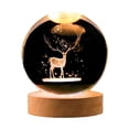 thumbnail image 1 of D Night Light 6cm Base de madera Decoración del hogar Ornamento Esfera Lámparas Lámpara de mesa EstiloE jinwen Luz de noche, 1 of 8