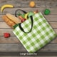 thumbnail image 5 of Balery White Green Plaid Bolsa de Mano para Mujeres con Cremallera, Bolsa de Gimnasio con Compartimentos, Bolsa para Laptop, Bolsa para Trabajo, 5 of 7