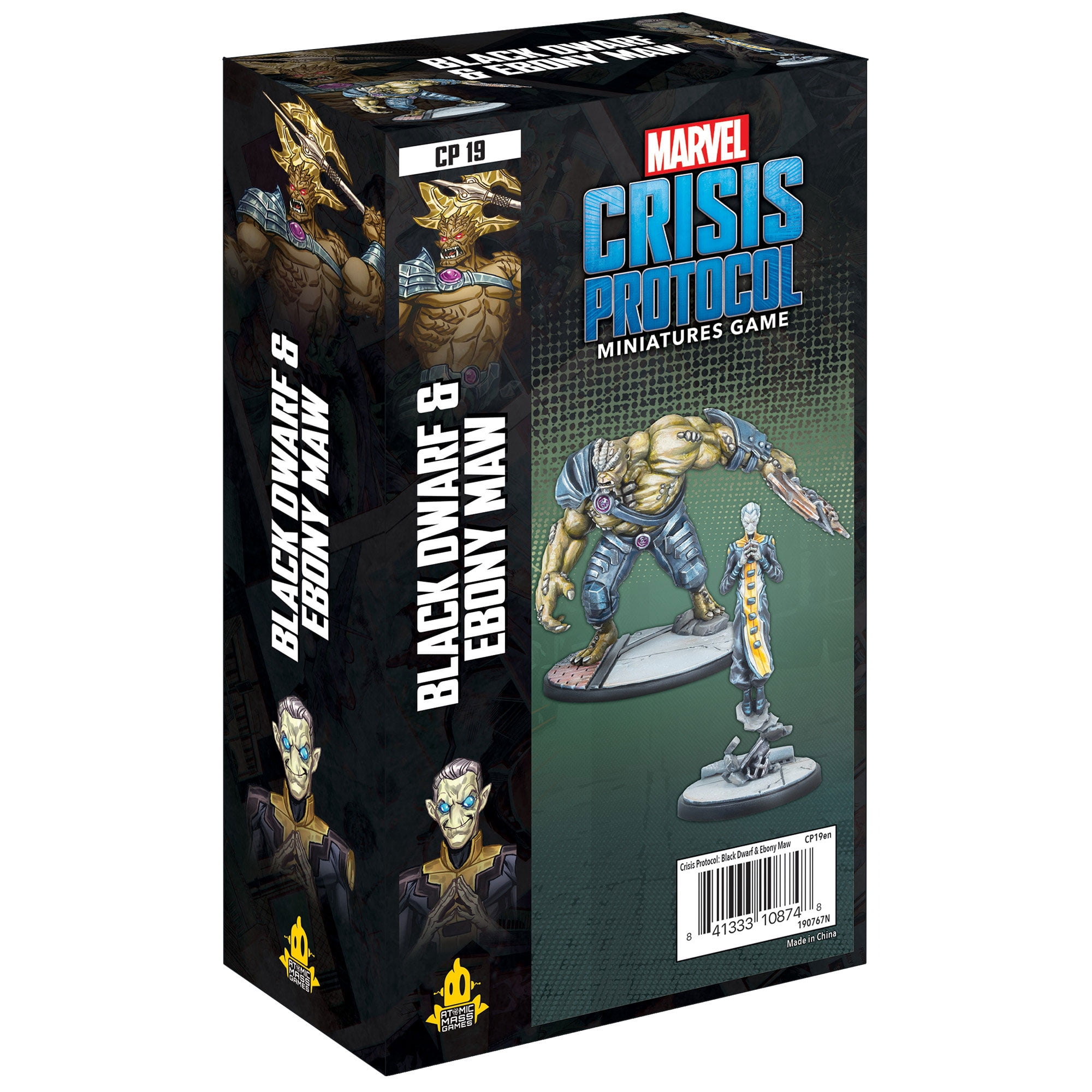 Marvel Crisis Protocol Black Dwarf and Ebony Maw CHARACTER PACK EXPANSION | Miniatures Battle Game | Ages 14+ | 2 Players | Avg. Playtime 90 Mins | Atomic Mass Games