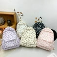 thumbnail image 2 of Bow Printed for Girls Women Travel Bag Nylon Student Backpack Adjustable Strap Bookbag Cute Knapsack Rucksack Black, 2 of 6