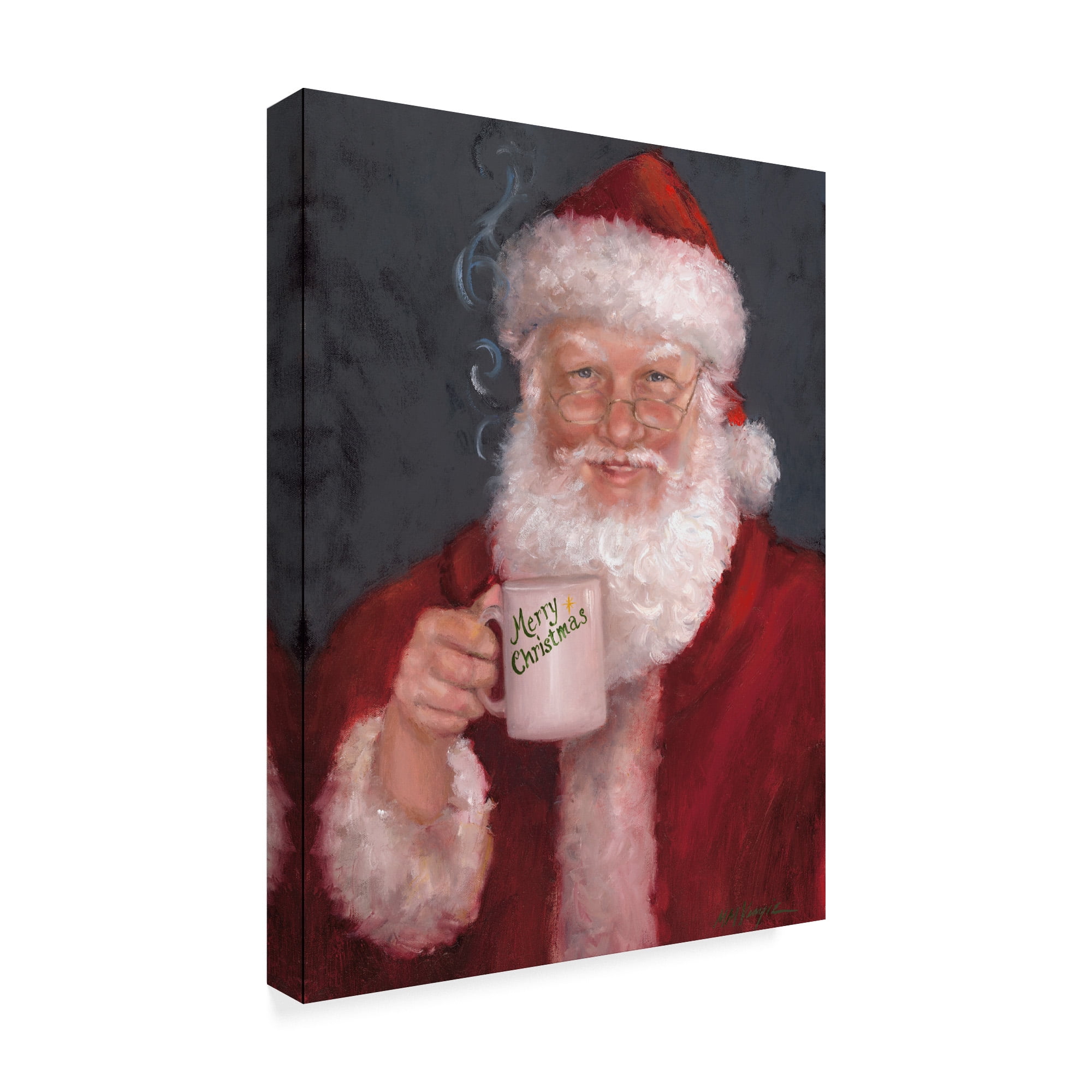 Trademark Fine Art 'Santa With A Mug' Canvas Art by Mary Miller Veazie