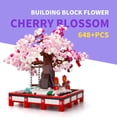 thumbnail image 3 of Cherry Blossom Bonsai Tree Building Blocks Set Flower Tree Bricks Building Kit STEM Construction Toys with Chain Rotating Swing Figurines, 3 of 5