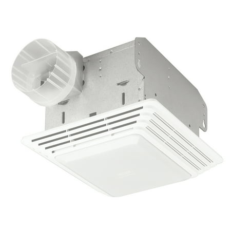 Broan Nutone Heavy Duty Fan/Light, 80 CFM, 2.5 Sones. 100-watt lamp capacity (bulb not included). Type IC.
