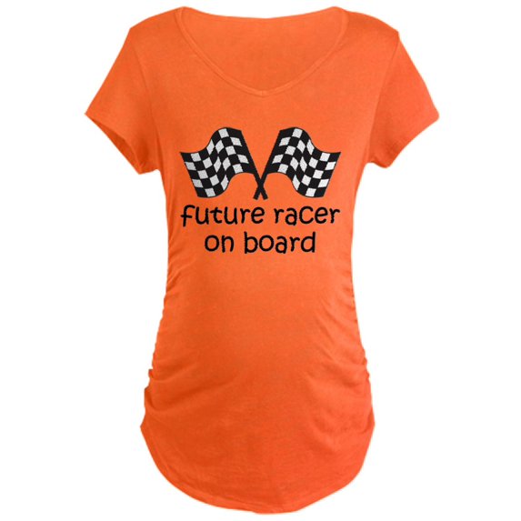 CafePress - Future Racer On Board - Maternity Dark T-Shirt