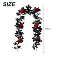 thumbnail image 2 of Guirnalda de hojas de arce de otoño de enredadera negra con rosas artificiales colgantes, enredadera de hojas de otoño negras, enredadera de seda con flores artificiales, cosecha de otoño,, 2 of 5