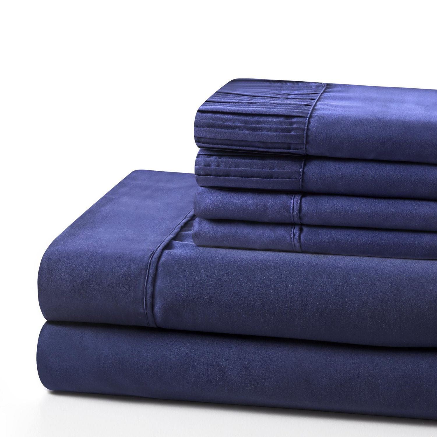 Literie Marina Décoration ultra douce et soyeuse en rayonne de bambou, toutes saisons, bleu marine