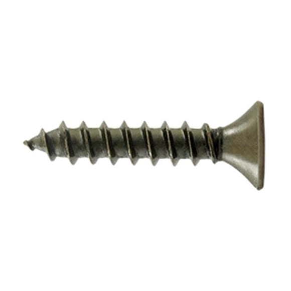 1 in. Wood Screw No. 10, Antique Brass - Steel