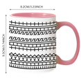 thumbnail image 3 of CHENMEI "Creative White Ceramic Coffee Mug with Black Pattern and Available In Seven Colors for Stylish Sipping Experience", 3 of 6