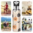 thumbnail image 7 of Yayeee 20oz Insulated Water Bottle Double Wall Stainless Steel with Flip Straw Lid, Beige Halloween Pumpkin, 7 of 7