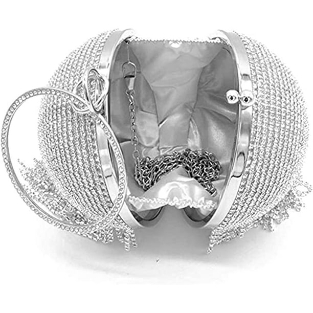 Cage sphere shop clutch bag silver