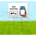 thumbnail image 1 of Apple Pay (18" x 24") Yard Sign, Includes Metal Step Stake, 1 of 6