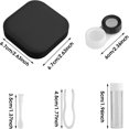 thumbnail image 2 of Contact Lens Cases with Mirror Contact Lens Holder Mini Box Container Portable Contact Lens Soaking Case with L and R Caps for Travel (Black), 2 of 7