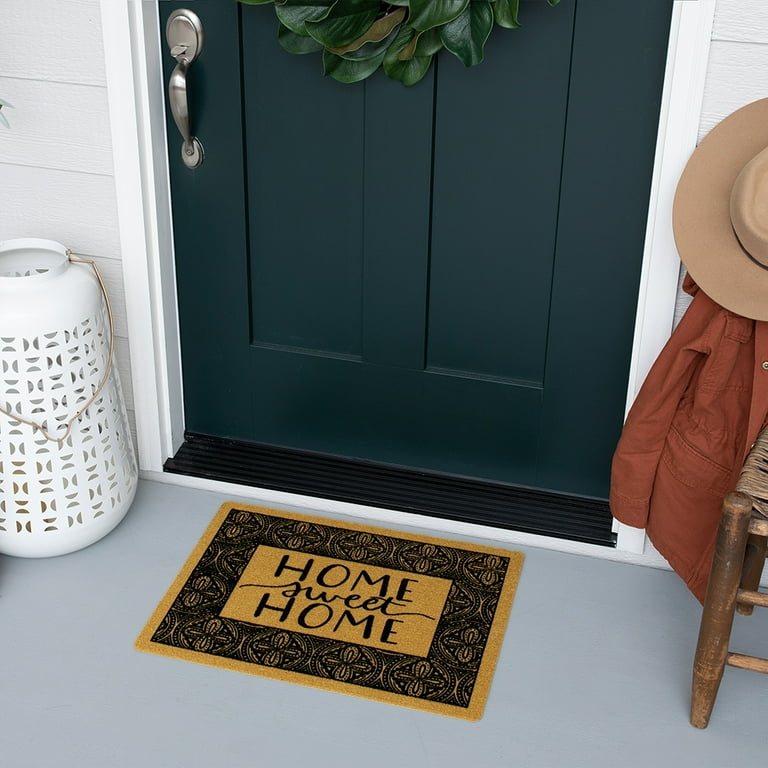 Mainstays Textures Crosshatch Polyester and Rubber Backed Doormat